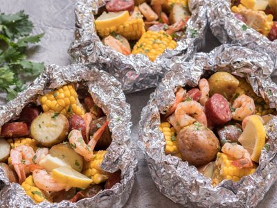 Sausage & Vegetable Foil Packs