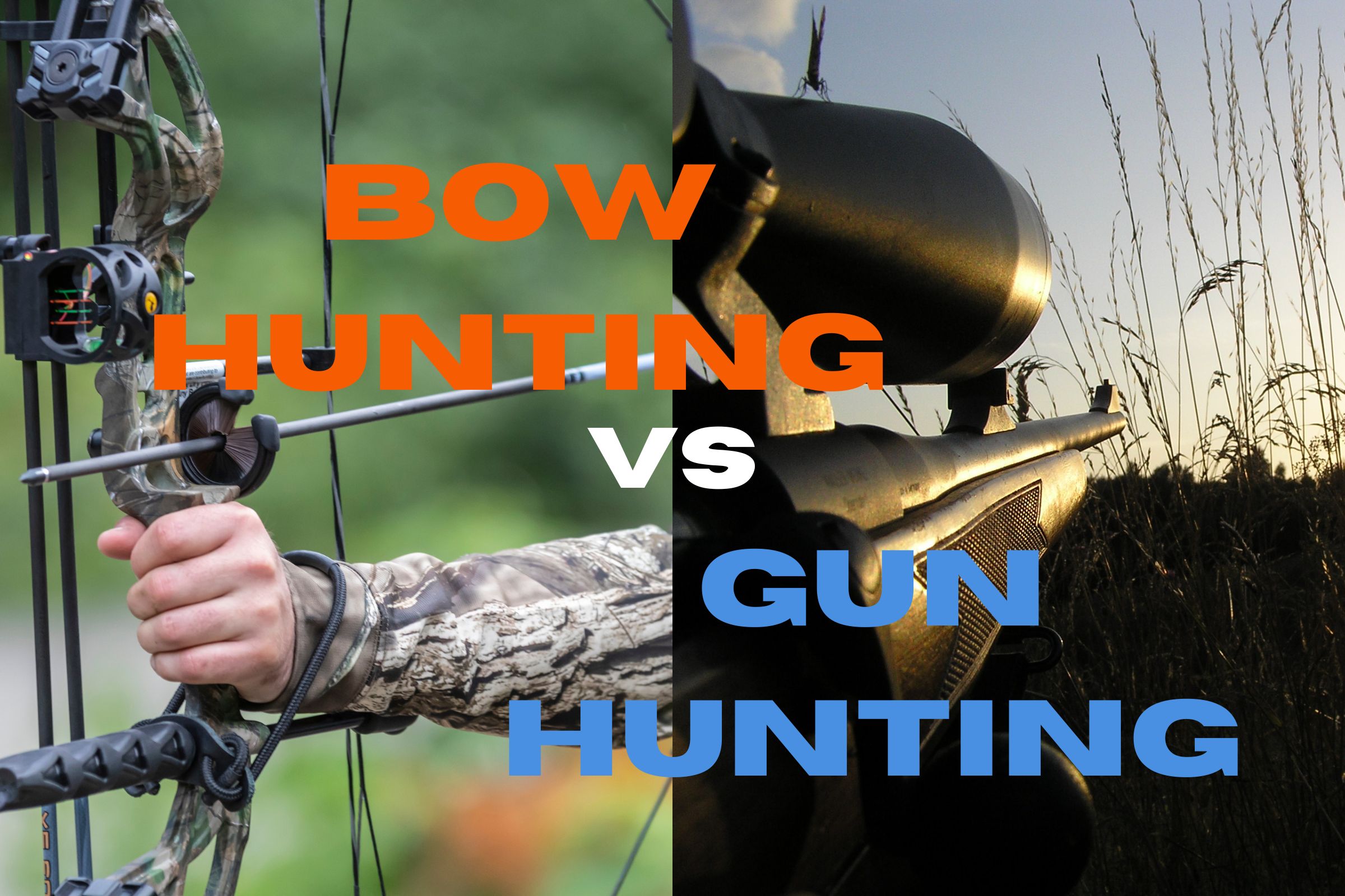 ExploreGear.com | Bow and gun hunting compared in striking contrast.